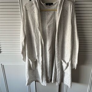 Speckled Cardigan with Hood